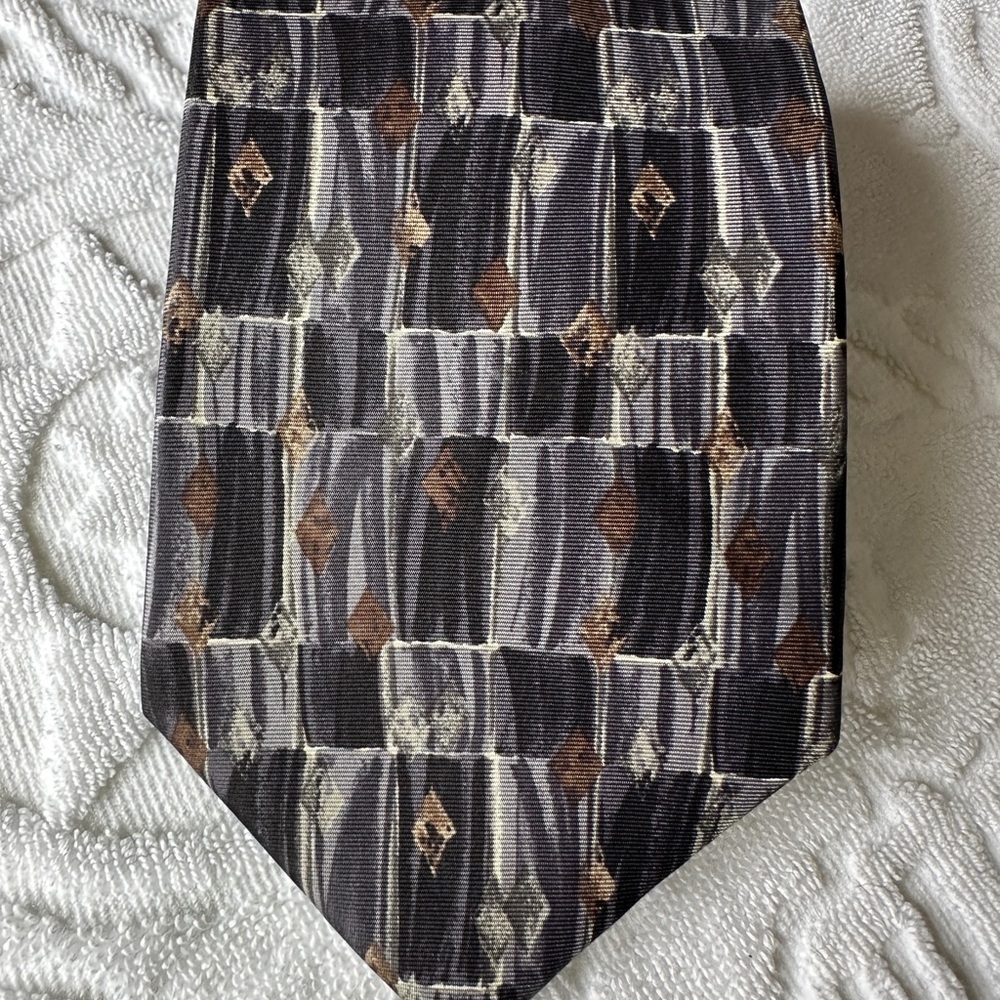 Men's 100% Silk Geometric Patterned Tie Basics by Croft & Barrow‎